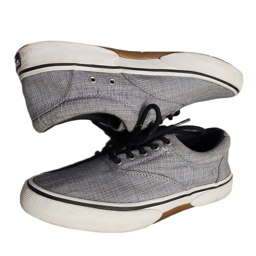 Sperry Top-Sider Halyard CVO Sneakers Mens 8.5 Gray Black Memory Foam STS24055